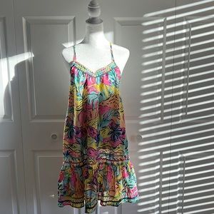 Tropical swim cover dress